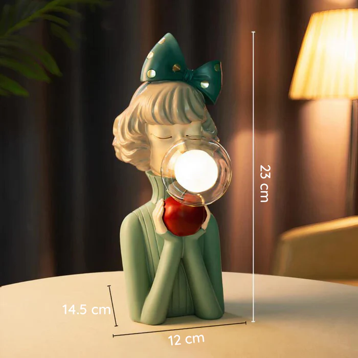 Handgefertigte LED Tischlampe aus Holz für Wohnzimmer & Schlafzimmer