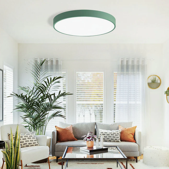 LumiCircle LED Deckenlampe Rund Modern Dimmbar Weiß fürs Wohnzimmer