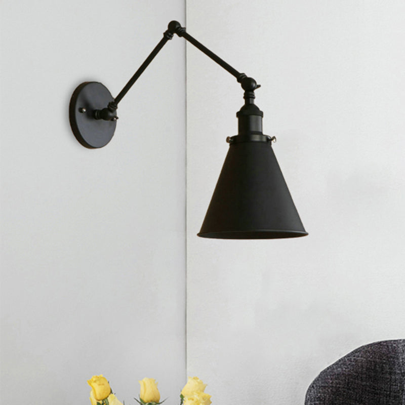 RustiGlow - Industrielle Kegel-Wandlampe im Bauernstil