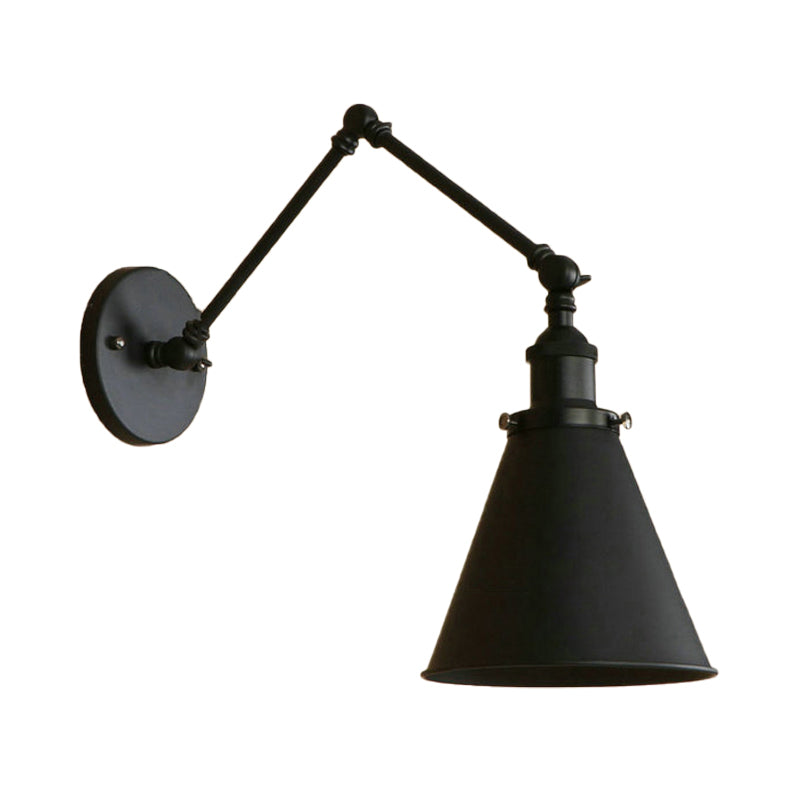 RustiGlow - Industrielle Kegel-Wandlampe im Bauernstil