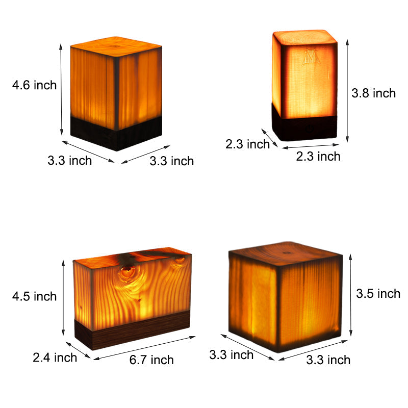 HolzGlow – Moderne LED-Tischlampe mit Akku & Touch, Schlafzimmer