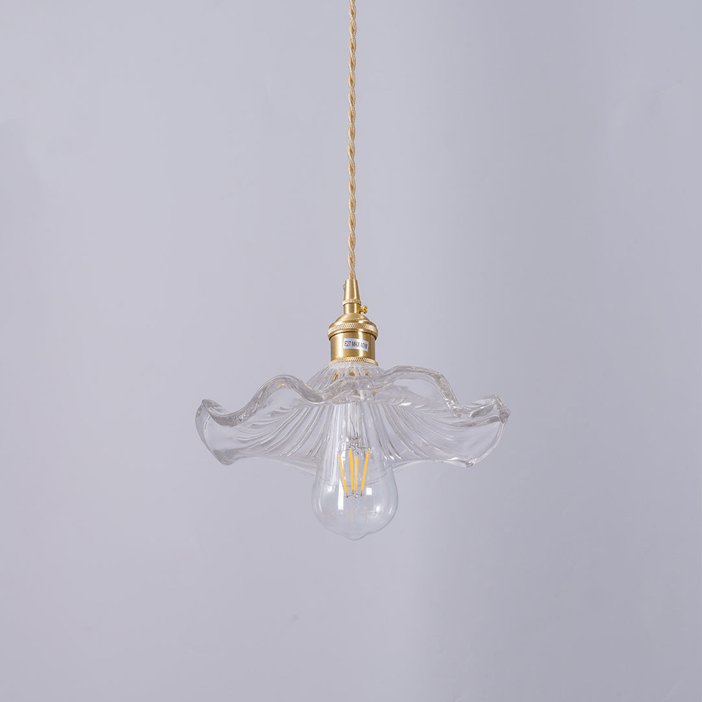 Tropical Bloom Pendelleuchte aus Glas & Messing