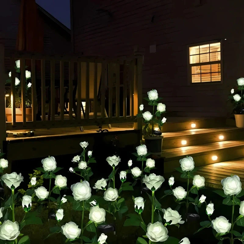 LumoBloom Solar Gartenlichter Blumenoptik bunt für Außenbereich