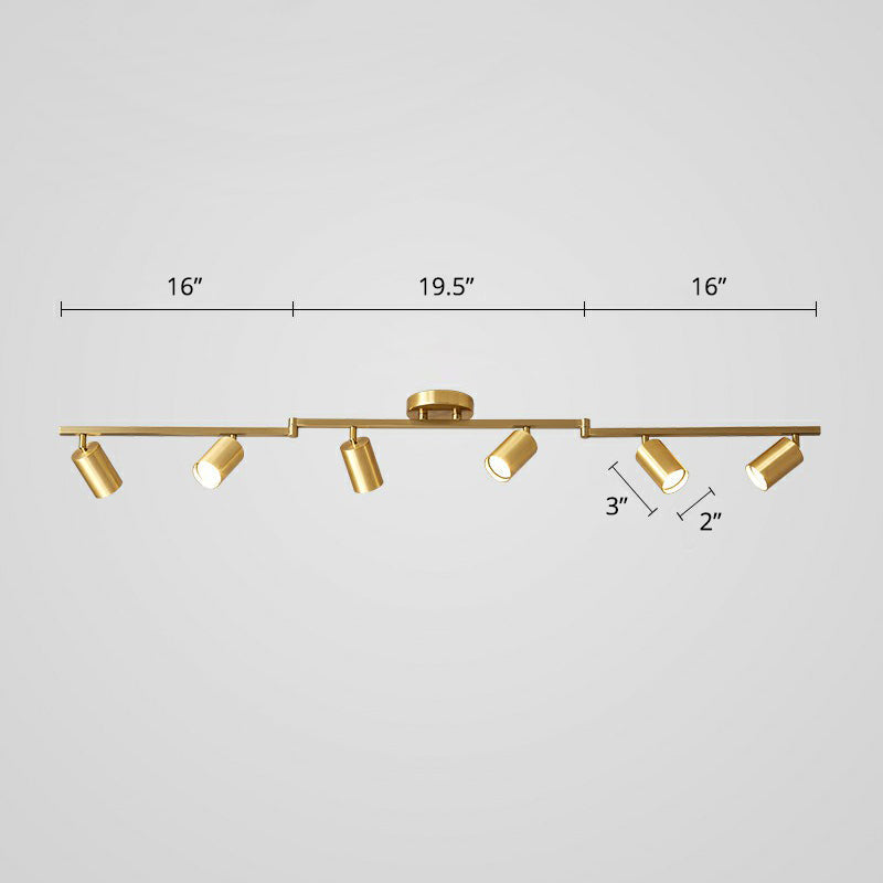 LumeTrack – Minimalistischer Goldener LED-Deckenstrahler