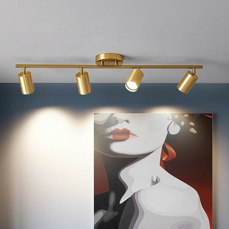 LumeTrack – Minimalistischer Goldener LED-Deckenstrahler