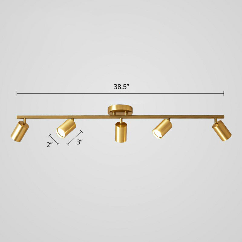 LumeTrack – Minimalistischer Goldener LED-Deckenstrahler