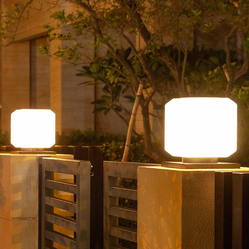 NordLux Solar Gartenlaterne Kubus Weiß Acryl für Terrasse