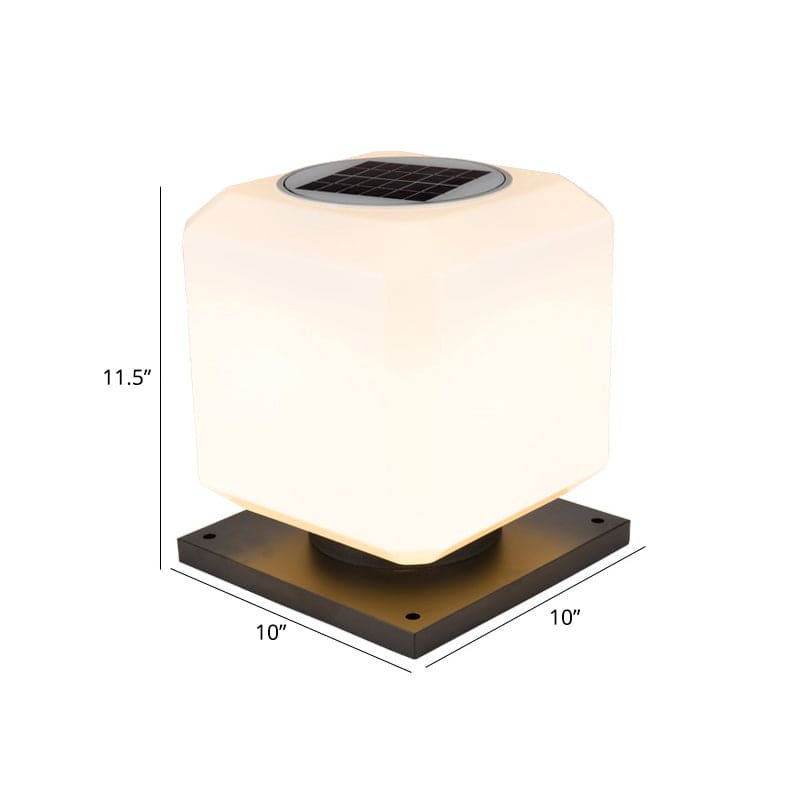 NordLux Solar Gartenlaterne Kubus Weiß Acryl für Terrasse