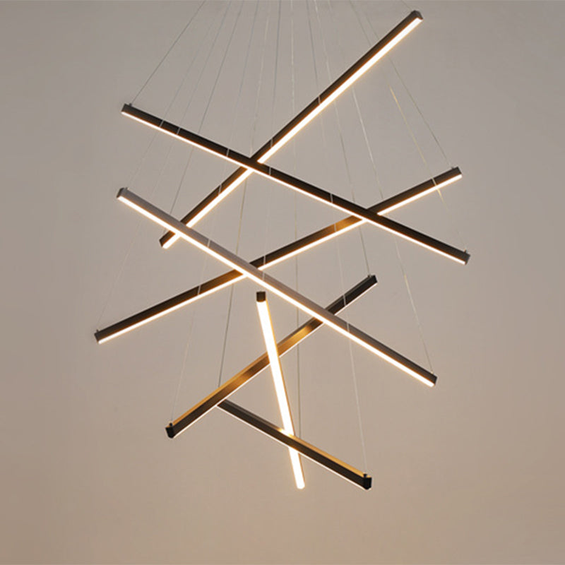 Schwarze LED Pendelleuchte – Modernes Design, Dimmbar, Metall