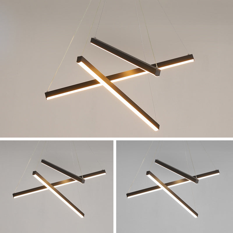 Schwarze LED Pendelleuchte – Modernes Design, Dimmbar, Metall