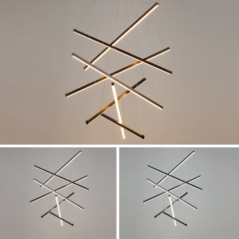 Schwarze LED Pendelleuchte – Modernes Design, Dimmbar, Metall