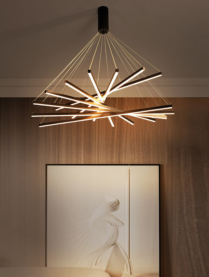 Schwarze LED Pendelleuchte – Modernes Design, Dimmbar, Metall