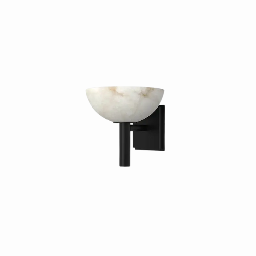 MarbleAura - Luxuriöse Marmor-Wandleuchte mit Kupfer - Modernes Design für Wohn-/Schlafzimmer