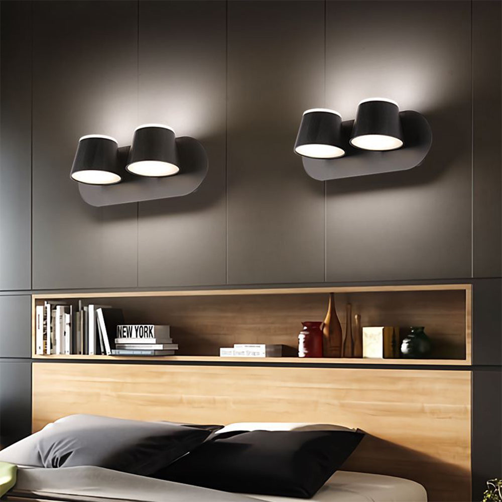 Axelle LED-Wandleuchte - elegante schwarze Wandleuchte für Schlafzimmer oder Bad