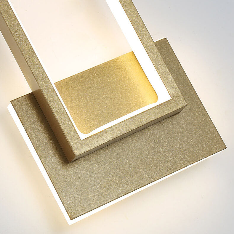 BrightLine – Goldene LED-Rechteck-Wandleuchte
