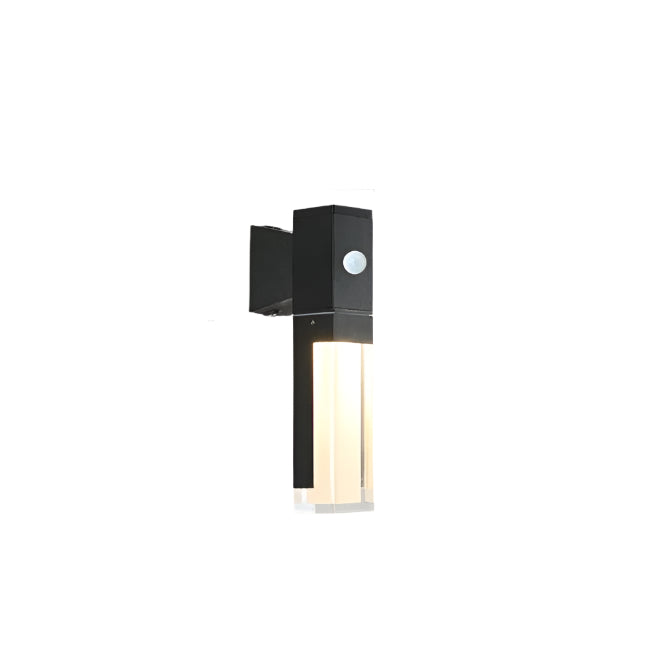SentinelGlow – LED Außenlampe mit Bewegungsmelder, schwarz & modern