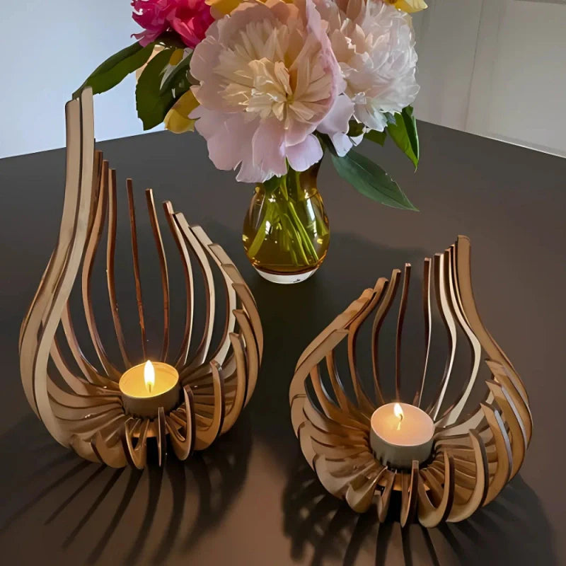 LumoDrop Kerzenhalter – elegant gläsern für Tischdeko & Wohnzimmer