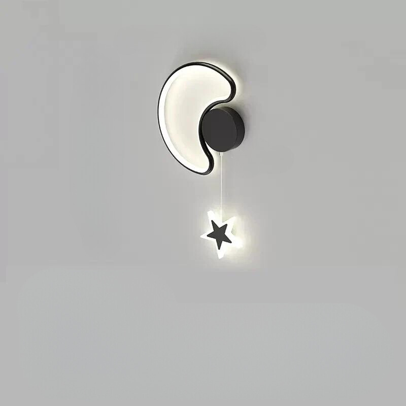 StellarGlow - LED-Wandleuchte mit Sternen und Mond - Bezaubernde Beleuchtung für das Schlafzimmer