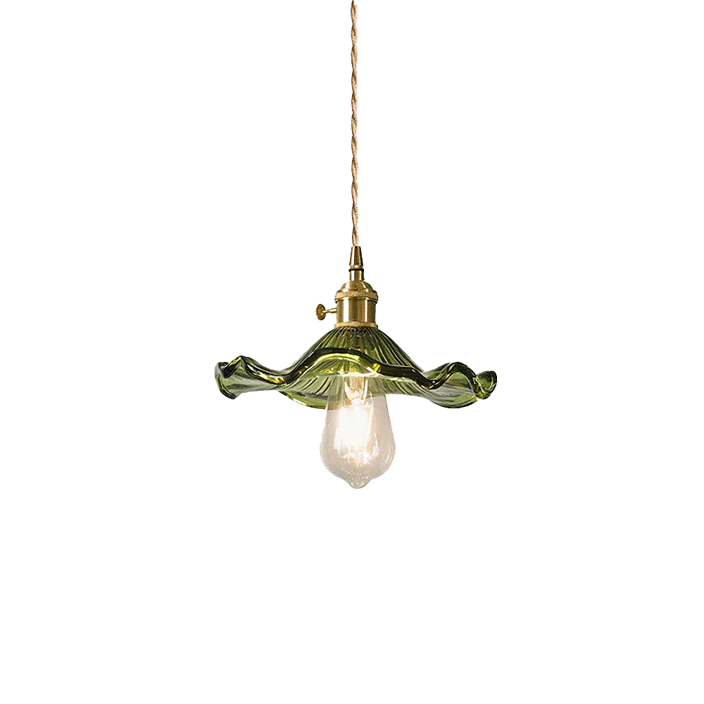 Tropical Bloom Pendelleuchte aus Glas & Messing