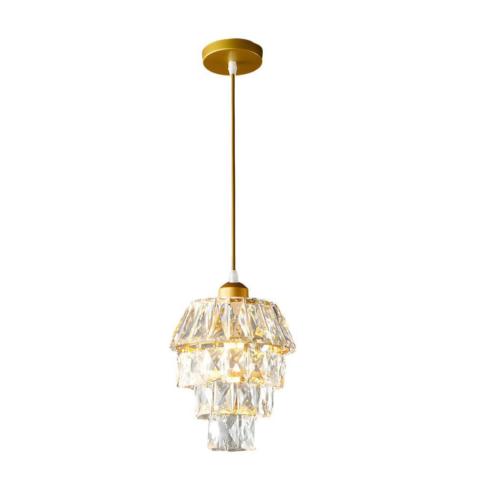 LuxeSpark - Mini Goldene und Schwarze Kristall-Kronleuchter