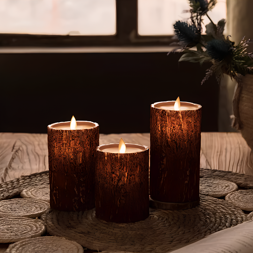 LumaBloc LED-Kerzen Set ohne Flamme Creme für Terrasse