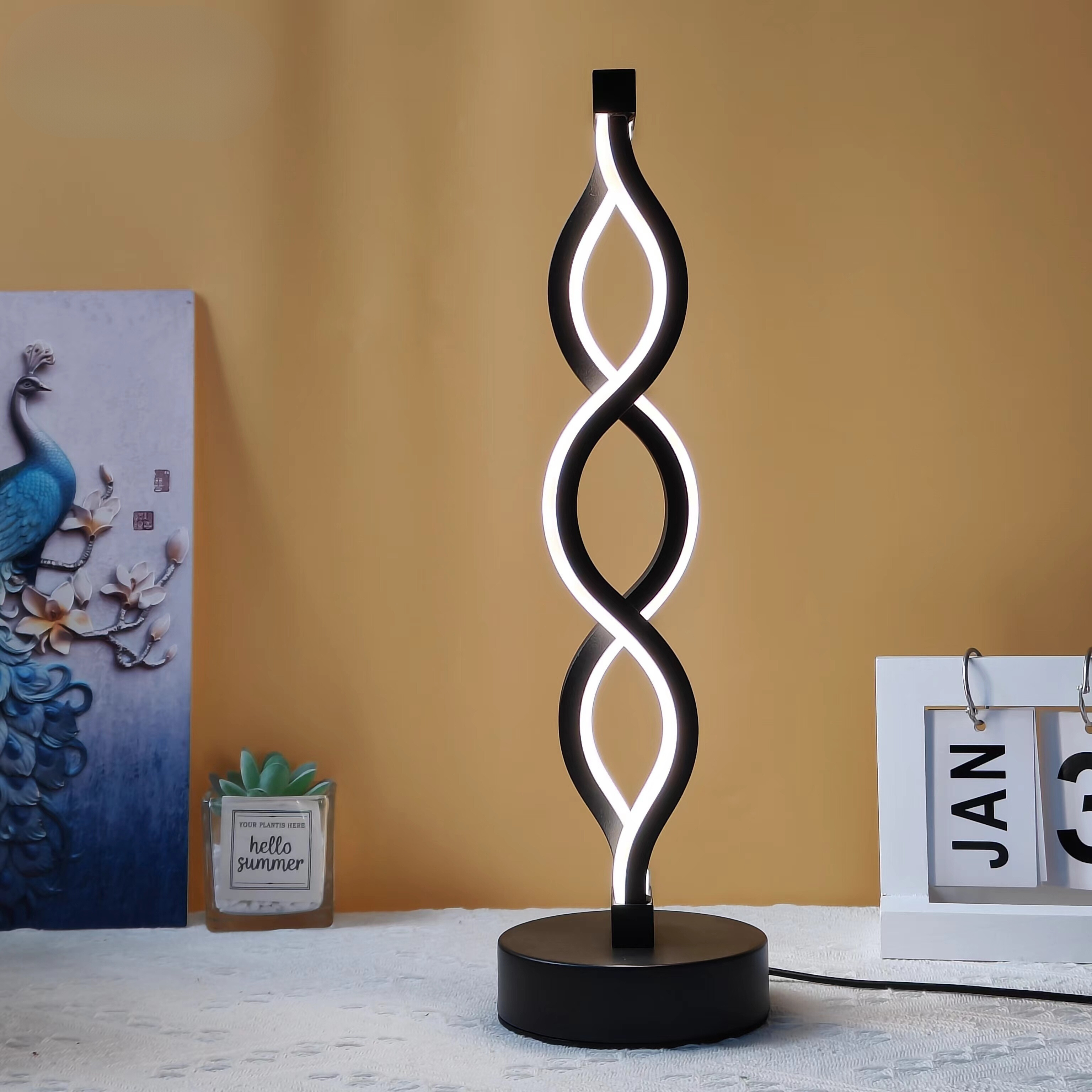 SilverWave - Aluminium LED-Tischleuchte mit dimmbarer Beleuchtung