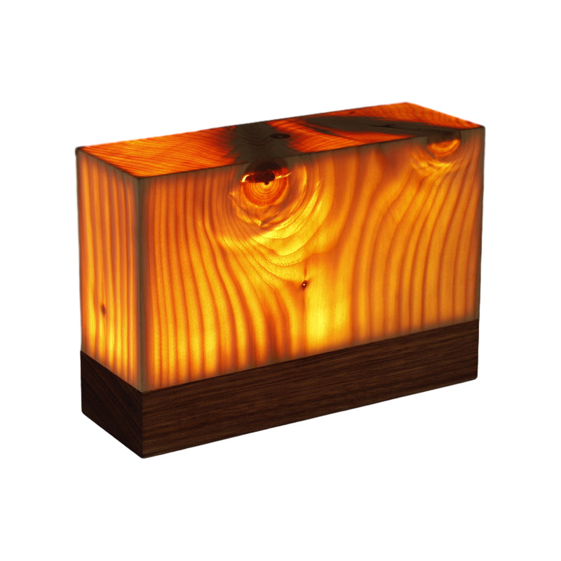 HolzGlow – Moderne LED-Tischlampe mit Akku & Touch, Schlafzimmer