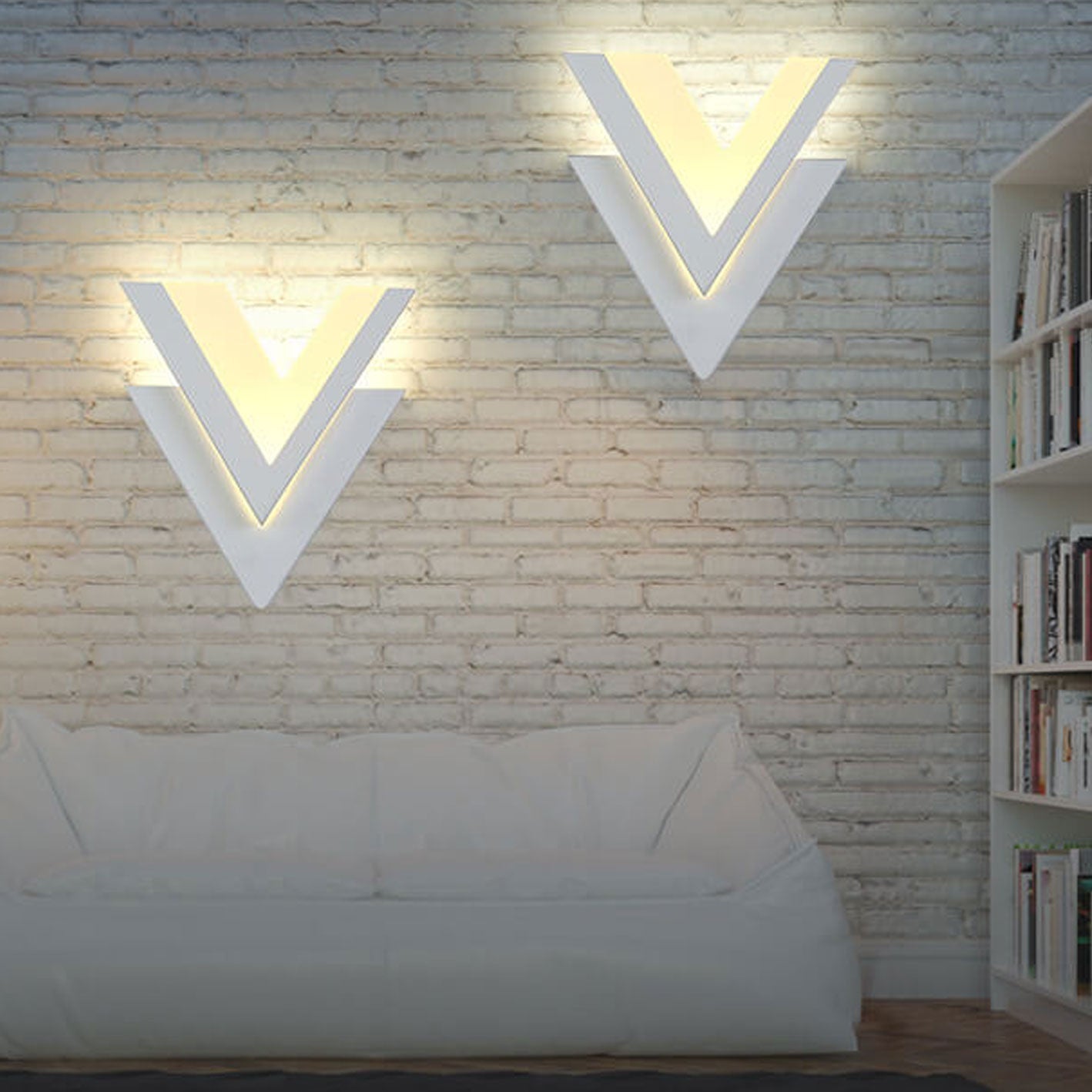 V-Lume - Moderne V-förmige LED-Wandleuchte