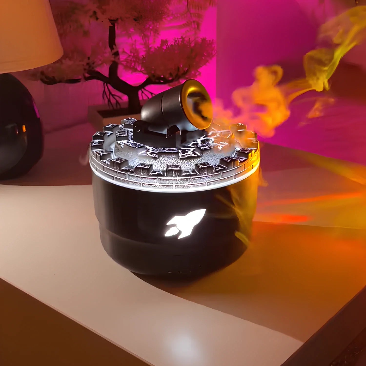 VapoBlast Deko-Luftbefeuchter – Retro Design in Schwarz für Büro