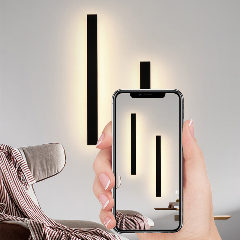 VantaGlow LED-Wandleuchte – Schwarz, modern, für Garten & Flur