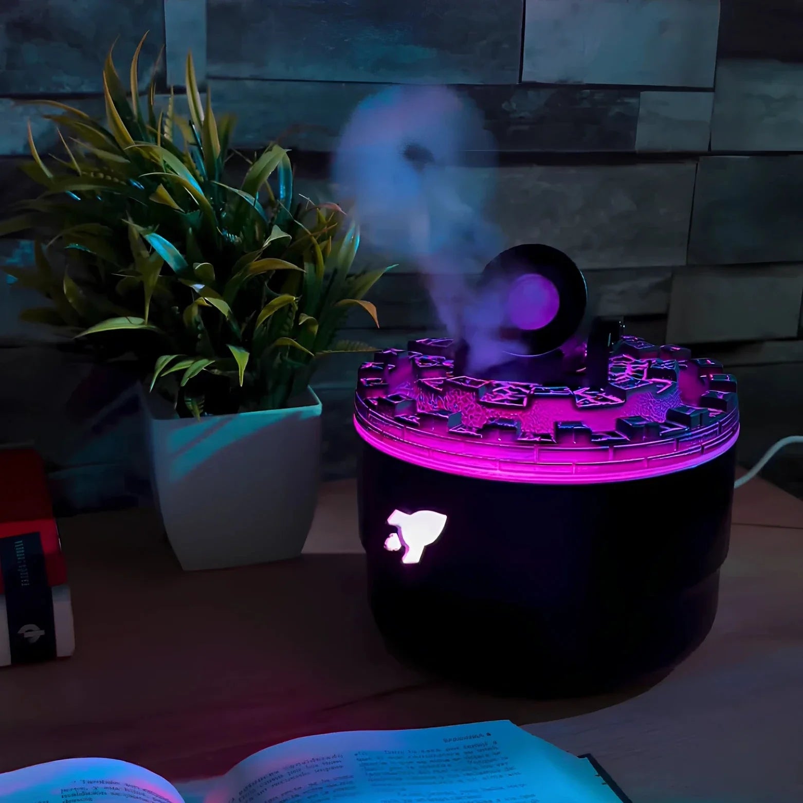 VapoBlast Deko-Luftbefeuchter – Retro Design in Schwarz für Büro