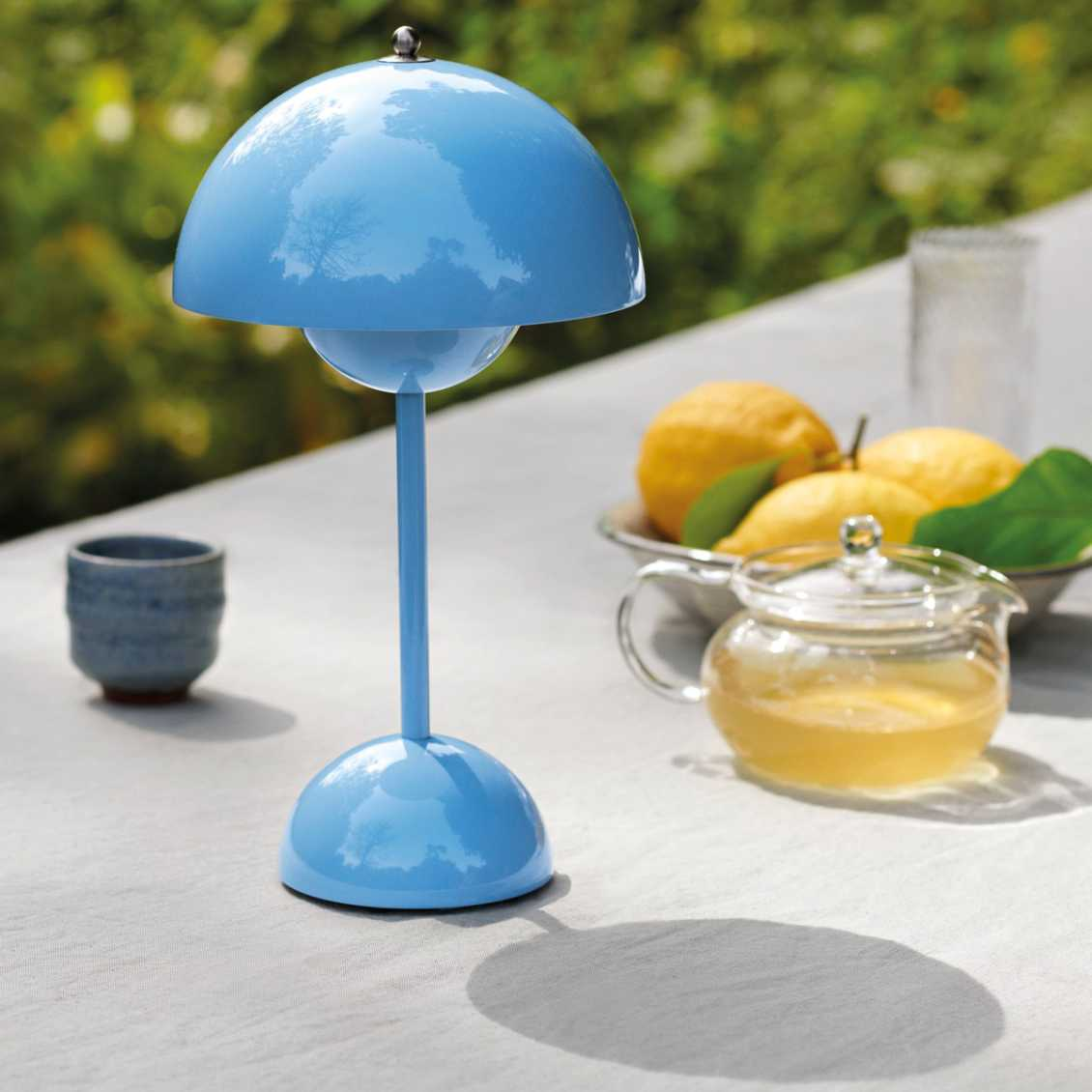 Mondschein – Moderne LED-Tischlampe dimmbar Weiß Wohnzimmer