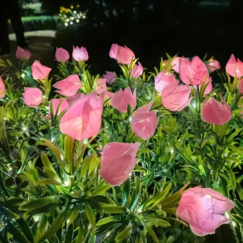 LumoBloom Solar Gartenlichter Blumenoptik bunt für Außenbereich
