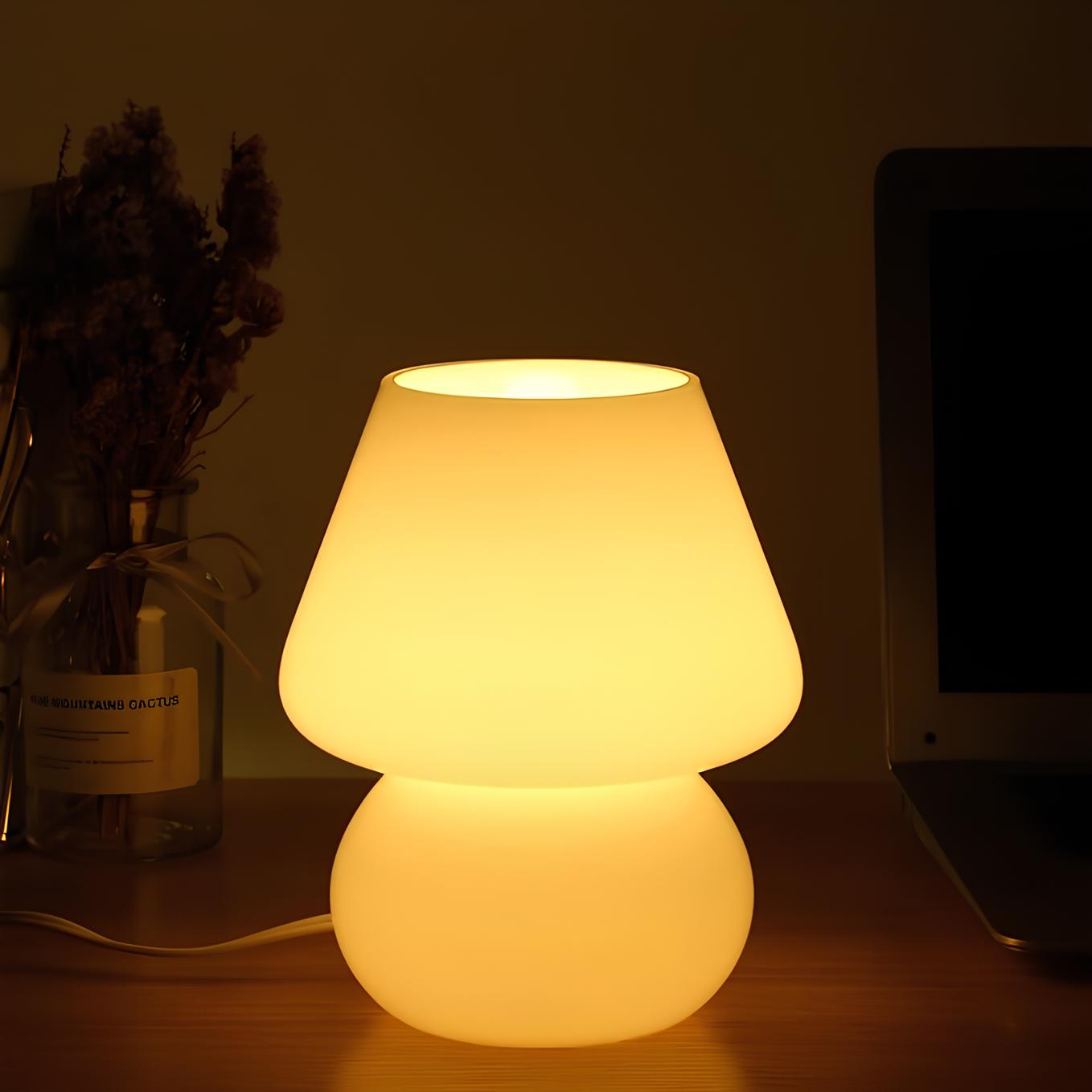 LumoGlas Vintage Glaslampe – handgefertigt amber für Wohnzimmer