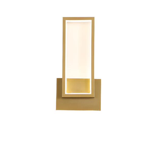 BrightLine – Goldene LED-Rechteck-Wandleuchte
