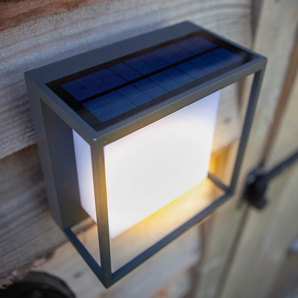 LumiRect Solar Wandleuchte Modern Rechteckig Schwarz