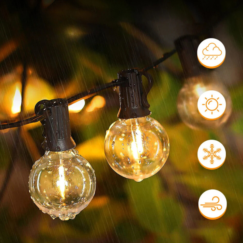 LichtPerle – Dekorative LED-Kabellichter Warmweiß Terrasse