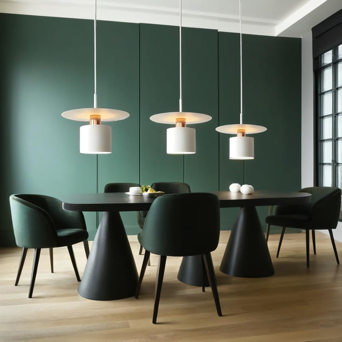 Moderne LED Pendelleuchte Zylinderform warmes Licht Küche Wohnzimmer