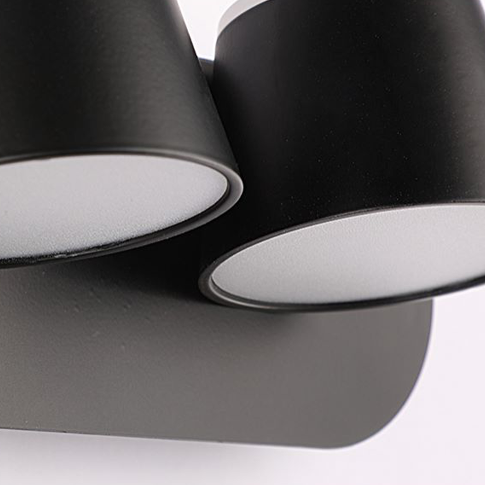Axelle LED-Wandleuchte - elegante schwarze Wandleuchte für Schlafzimmer oder Bad