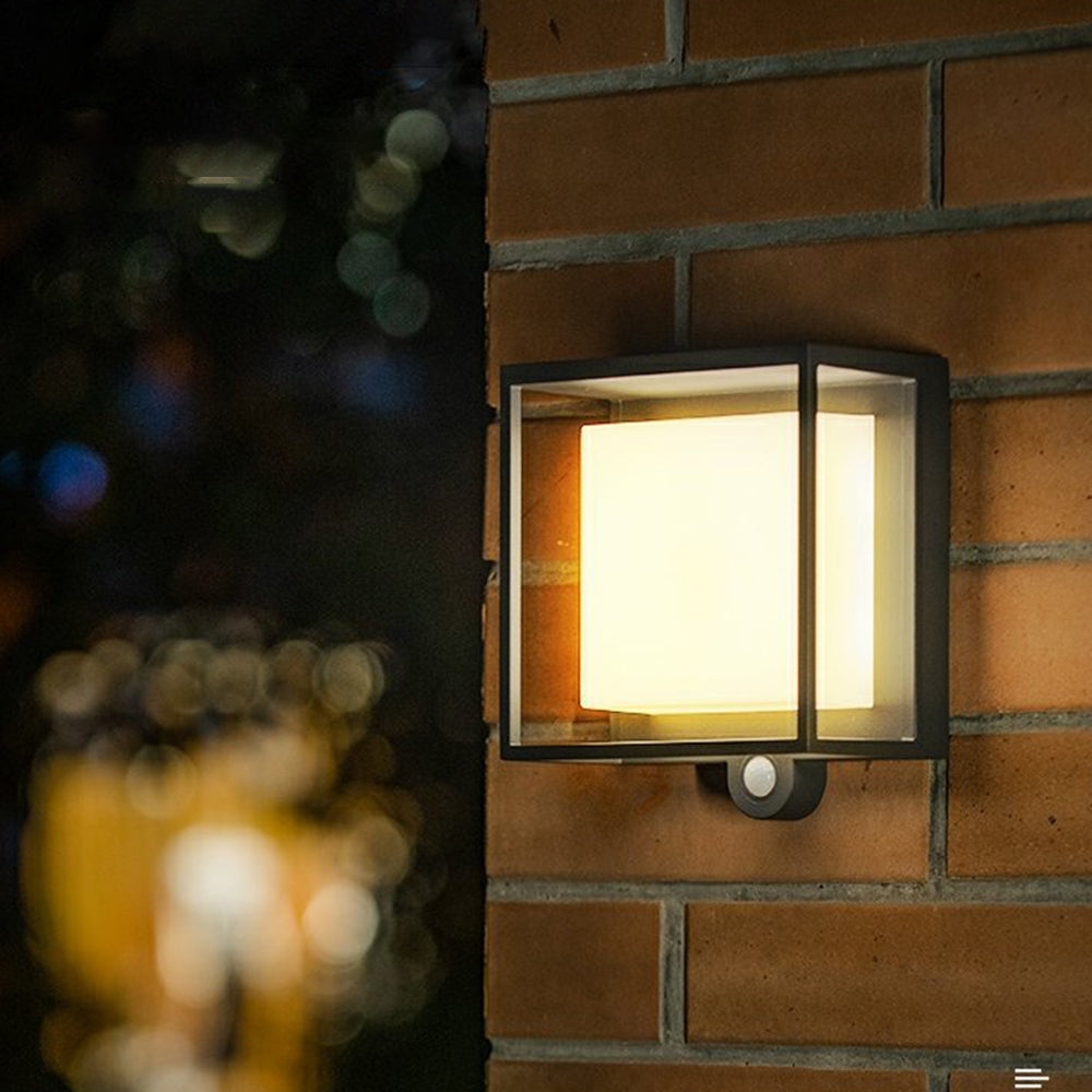 LumiRect Solar Wandleuchte Modern Rechteckig Schwarz