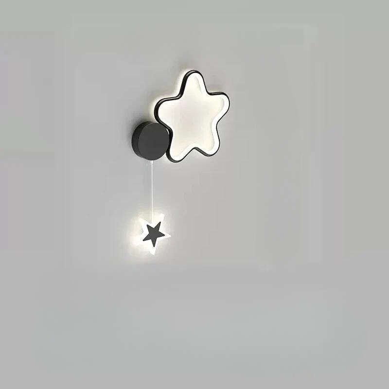 StellarGlow - LED-Wandleuchte mit Sternen und Mond - Bezaubernde Beleuchtung für das Schlafzimmer