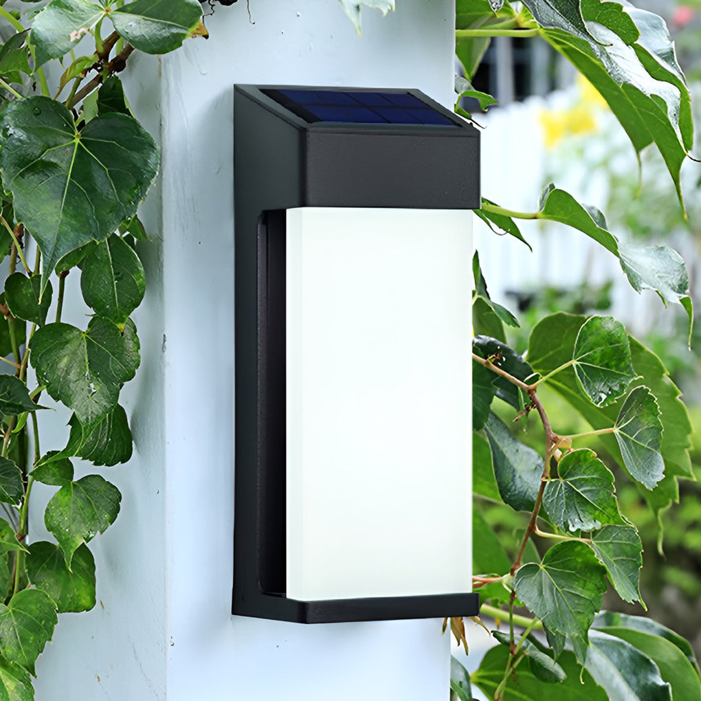 SolarNova LED Solar Wandleuchte Außen – 2er-Set, Schwarz & Wasserdicht