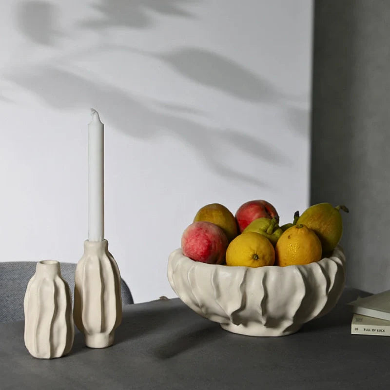 LumoForm Kerzenhalter Modern Skulptur-Design Schwarz für Innenräume
