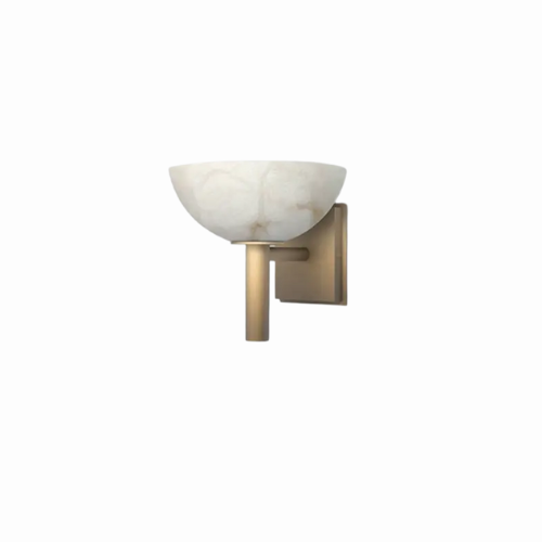 MarbleAura - Luxuriöse Marmor-Wandleuchte mit Kupfer - Modernes Design für Wohn-/Schlafzimmer