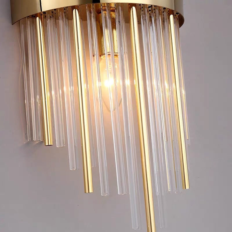 Brillora LED-Wandleuchte mit Kristall – Luxus Design in Gold für Wohnzimmer