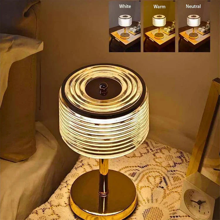 LumoRing LED Tischlampe – Modern Dimmbar Schwarz Wohnzimmer