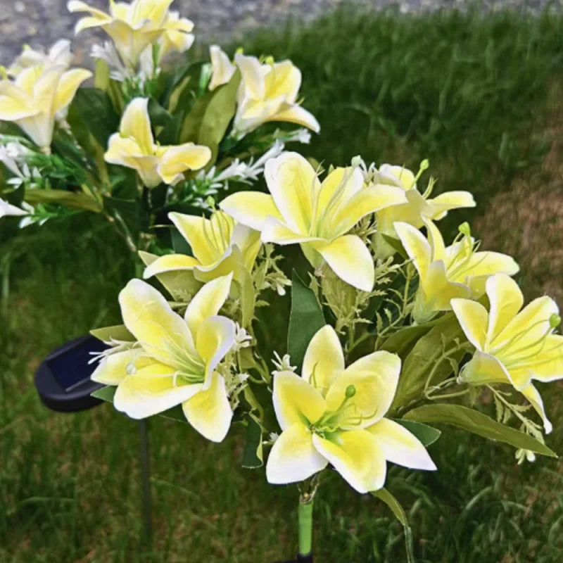 LumoBloom Solar Gartenlichter Blumenoptik bunt für Außenbereich