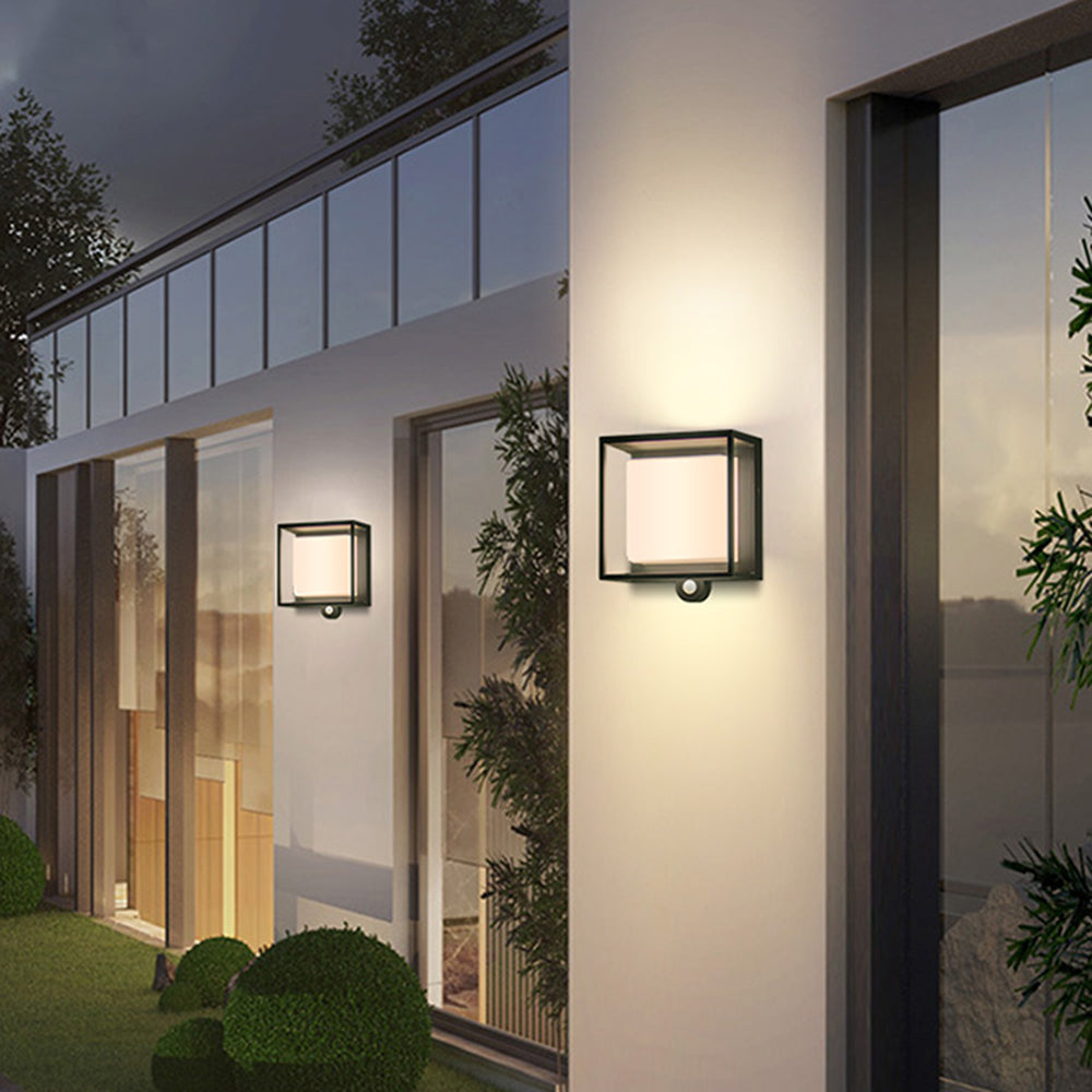 LumiRect Solar Wandleuchte Modern Rechteckig Schwarz