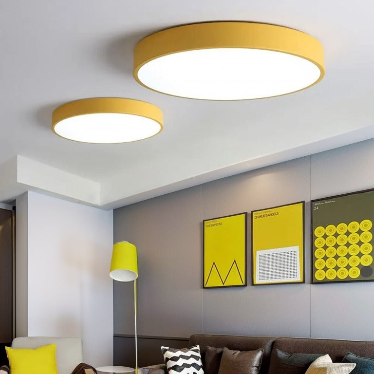 LumiCircle LED Deckenlampe Rund Modern Dimmbar Weiß fürs Wohnzimmer