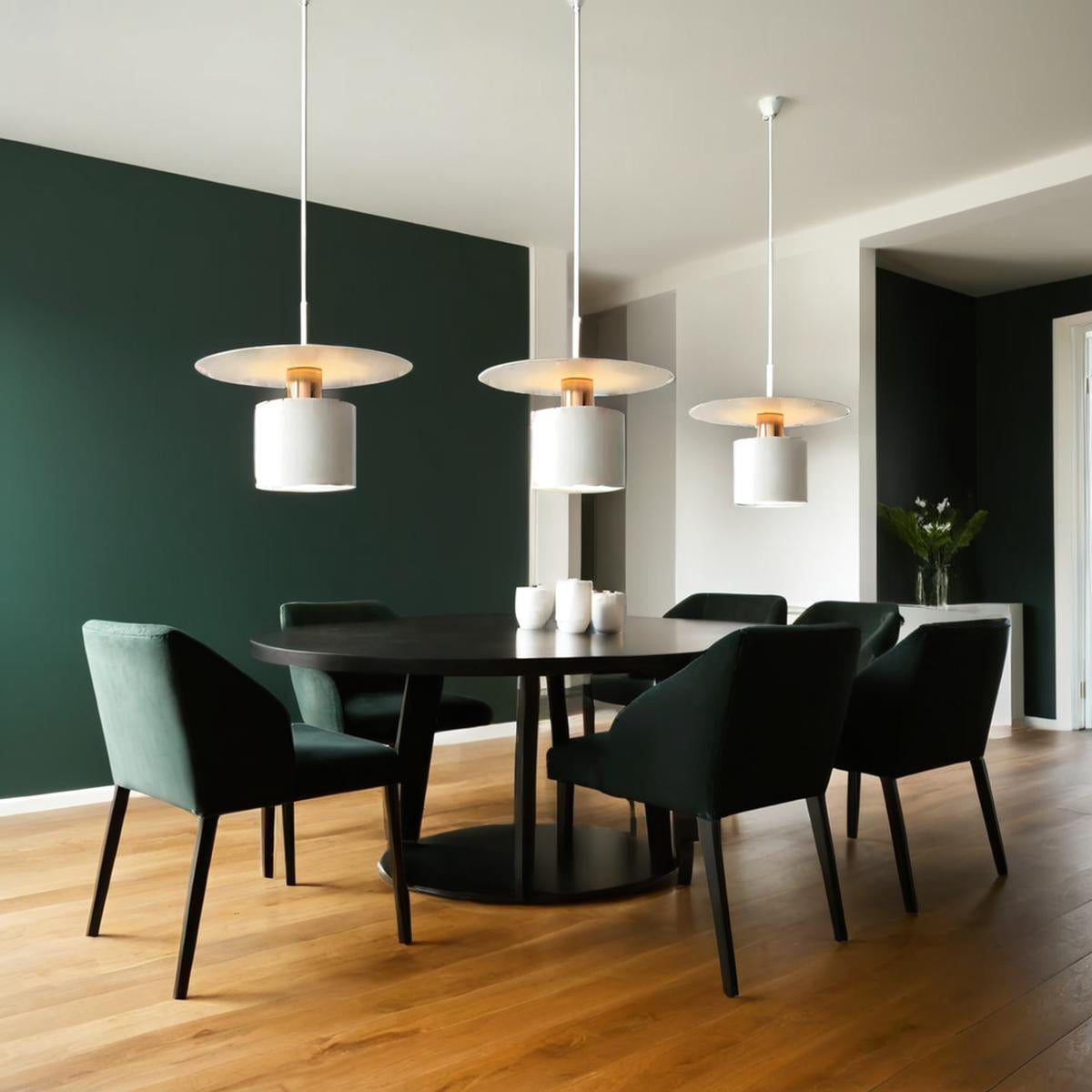Moderne LED Pendelleuchte Zylinderform warmes Licht Küche Wohnzimmer